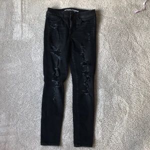 Black ripped jeans from American Eagle Outfitters